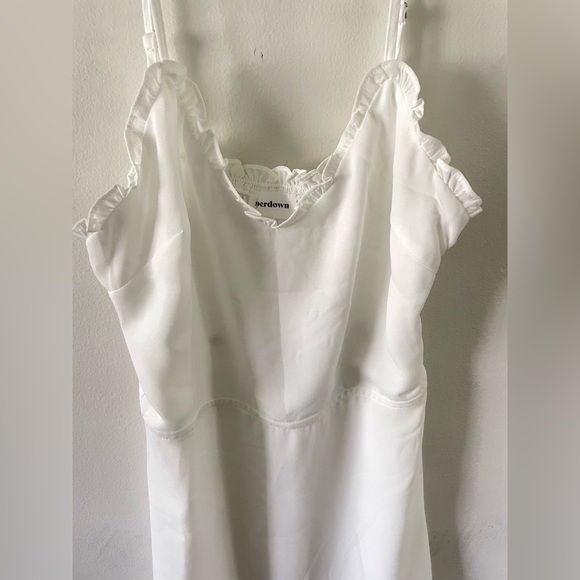 Revolve Superdown Charlee Frill Cami White Mini Dress Slip - Picture 4 of 7